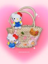 kt mini rattan dot bag(with random keyring)