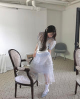 ケータリングブルーティアードロングsk