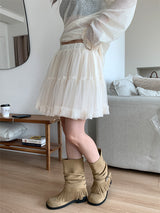 POM CHIFFON SKIRT (2C)