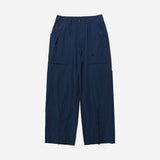 Poly Cotton RIB Track Zip Pants - NAVY