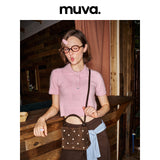 muva. レトロ ドット柄 ミニ トートバッグ