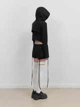 Layered Bolero Wool Jacket / Black
