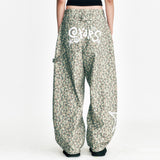 Stars Camouflage Cotton Pants Beige