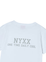 NYX フラッグアップリケTシャツ ホワイト