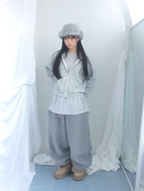 シフォンフリルラインドレス