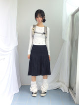 Eyelet Cropped Punching T