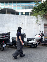 Irmi Nylon Bizo Snap Wide Pants