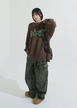 Wing angora touch knit