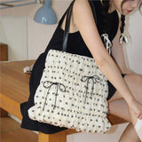 Shirred Ribbon Tote Bag
