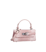 Crocodile Leather Square Shoulder Crossbody Bag