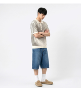 Overfit Stripe Collar Knit Ivory