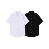 [SET UP가능] コットンウエスタンハーフシャツ(2color)
