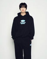 25FW ブルーオバールロゴロングパンツ ブラック