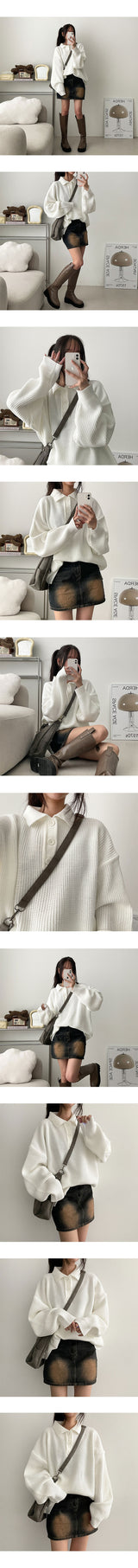 Annie Boxy Daily Collar Knitwear