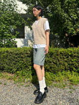CLASSIC VINTAGE HALF-LENGTH DENIM PANTS code 18202