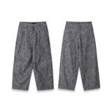 Striped Non-Fade Denim Pants