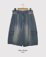 Cargo Bermuda Denim Pants + Strap Set
