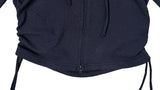 Hoan Lace Sleeveless Shirring Hood Zip-Up