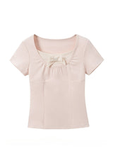Arina Ribbon Half T-shirt