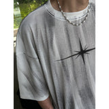[UNISEX] Dirty washing star half t-shirts (2color)