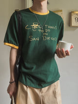 Sandry Think リンガー半袖Tシャツ
