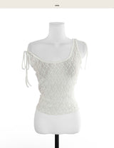 on lace & satin strap sleeveless to