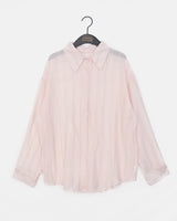 Netin Overfit See-Through Stripe Shirt