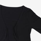 カーリングクロップカーディガン+シフォンワンピースセット
