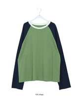 [unisex] Chaconne Color Matching Raglan Long Sleeve Tee