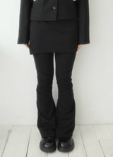 Hush Wrap Skirt Pin Tuck Pants (2color)
