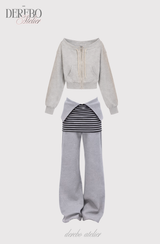グラディエントオフショルダージップアップ (PANTS)