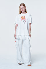 Loose fit Tshirts Heart cloud