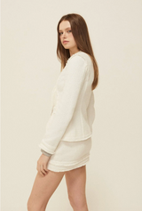Carrie tweed skirt - ivory 