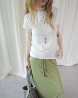 BLOOM CUT-OUT SHORT SLEEVE T-SHIRT