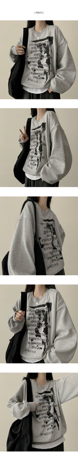 Painting boxy sweatshirt
