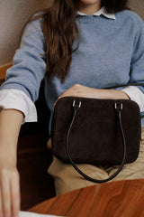BROSCHE BAG SUEDE ESPRESSO