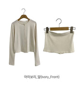 Bustier set cardigan(4color)