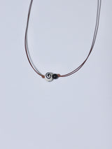wood round swirl necklace