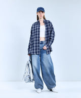 87-STAN086 Legacy Vintage OverFit Pocket Long-Sleeved Check Shirt