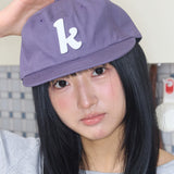kロゴアップリケキャップ パープル