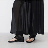 Pony open toe see-through boot sandals