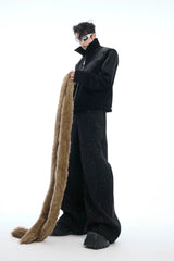 Sequin High-Waist Wide-Leg Trousers
