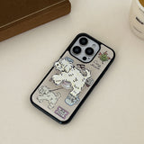 [Mademoment] cozy drawing pattern design iphone epoxy case