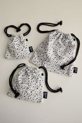 terazzo flat string pouch bag - white L
