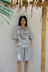 MU-WI PIN-KNIT 1/2 COLLAR-TEE (Gray)
