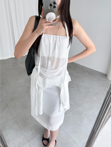 chiffon bandnig tube top (3color)