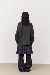 Mark Cropped Checked Shirt (3color)