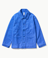 Floral Stitch French Work Jacket - Blue