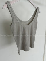 Pigment washed crop sleeveless