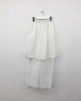 Slit pleated skirt pants (2color)